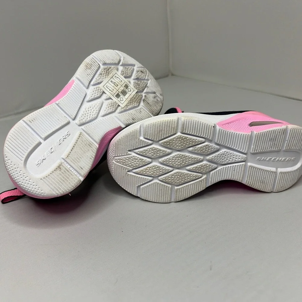 Skechers Toddler Microspec Max Navy Pink Sneakers 302343N Size 6